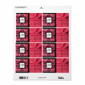 FUCHSIA BLACK PINK SILK DAMASK, SQUARE MONOGRAMM (Vorne)