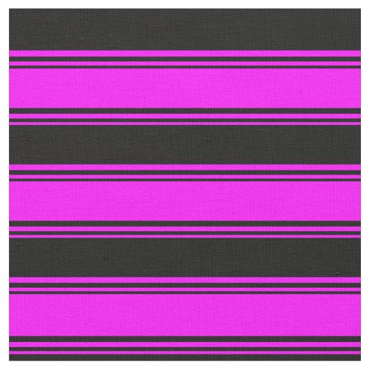 Fuchsia & Black Streifen Stoff (Nahaufnahme)