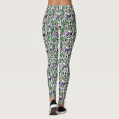Fuchsia Blue/Green Watercolor Leggings (Rückseite)