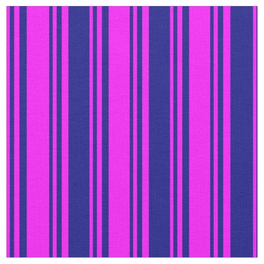 Fuchsia & Blue Linde/Streifenmuster Stoff (Nahaufnahme)