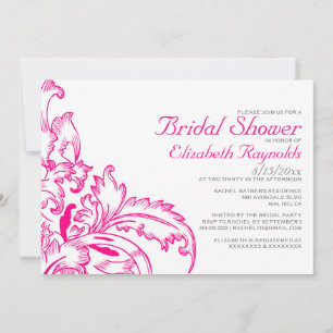 Fuchsia Blüh Bridal Dusche Einladungen