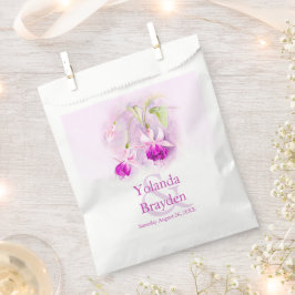 Fuchsia Blume Aquarelltasche Gastgeschenk Hochzeit Geschenktütchen