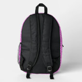 Fuchsia-Blume Bedruckter Rucksack (Rückseite)