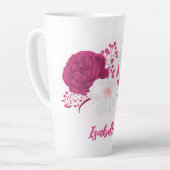 Fuchsia-Blume botanisch Milchtasse (Linke Ecke)