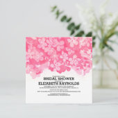 Fuchsia Blume Einladungen zur Dusche (Stehend Vorderseite)
