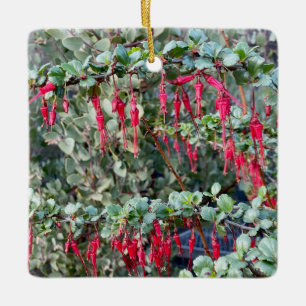 Fuchsia Blume Gooseberry Keramikornament