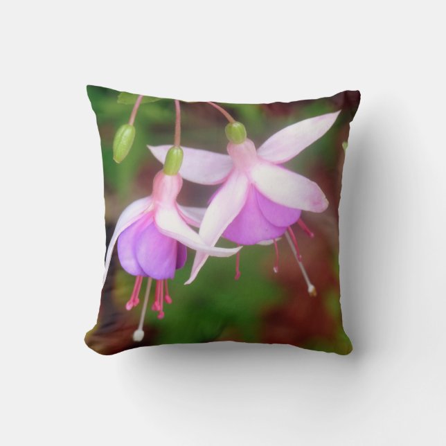 Fuchsia-Blume-Kissen Kissen (Vorderseite)