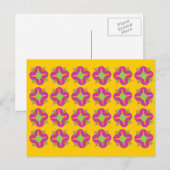 Fuchsia Blume Medallions Postkarte (Vorne/Hinten)