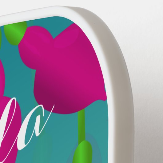 Fuchsia-Blume Pickleball Schläger (Linke Seite)