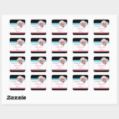 Fuchsia Blume Pink & Aqua Wedding Stickers (Blatt)