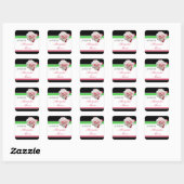 Fuchsia Blume Pink & Green Wedding Stickers (Blatt)