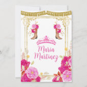 Fuchsia Blume Quinceañera 15 Anos Geburtstag Einladung (Rückseite)