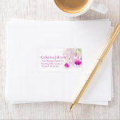 Fuchsia Blume rosa Antwortadresse Adressaufkleber (Insitu)