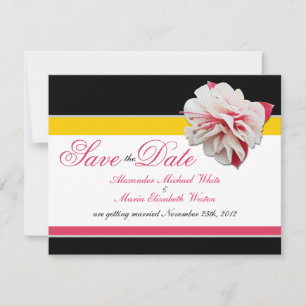 Fuchsia Blume Rosa Gelbe Hochzeit retten Termine Einladung