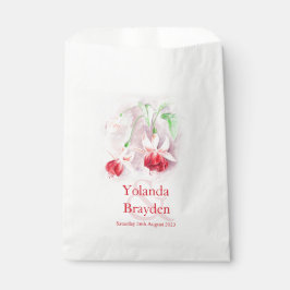 Fuchsia Blume Rotes Aquarelltasche Gastgeschenk Ho Geschenktütchen