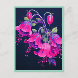FUCHSIA BLUMEN #1 POSTKARTE