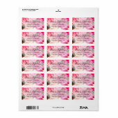 Fuchsia-Blumen-Etikett Adressaufkleber (Vorne)
