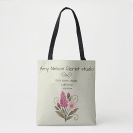 Fuchsia & Blush Blumen‑Tragetasche – Botanisches D Tasche