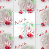 Fuchsia botanisch rosa Aquarellstoff Stoff (Kachel)