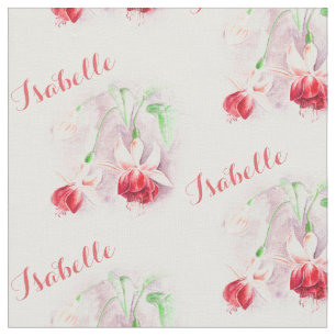 Fuchsia botanisch rosa Aquarellstoff Stoff
