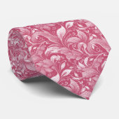 Fuchsia Botanisches Batik Krawatte (Gerollt)