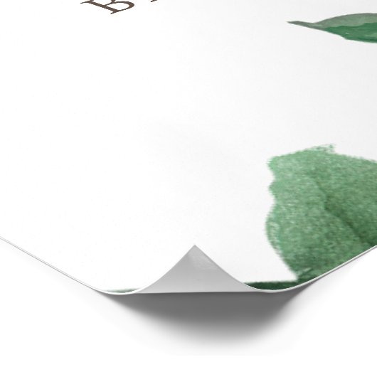 Fuchsia Brautparty Welcome Sign Poster (Ecke)