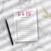 Fuchsia Brush mit Personalisierten Buchstaben zu t Post-it Klebezettel