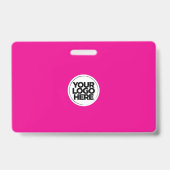 Fuchsia Business Foto ID Personalausweis Ausweis (Rückseite)