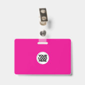 Fuchsia Business Foto ID Personalausweis Ausweis (Rückseite mit Clip)