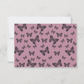 Fuchsia Butterflies UAWG RSVP Karte (Rückseite)