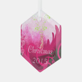 Fuchsia Calla Lily Weihnachtsschmuck (Vorderseite Links)