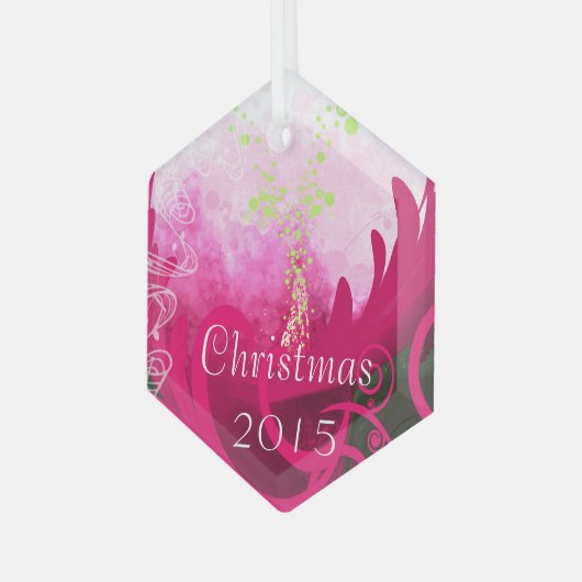 Fuchsia Calla Lily Weihnachtsschmuck (Vorderseite Links)
