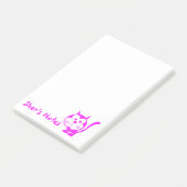 Fuchsia Cat Post-It Notes Klebezettel (angewinkelt)