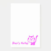 Fuchsia Cat Post-It Notes Klebezettel (Vorderseite)