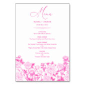 Fuchsia Chinoiserie Menü & Tischnummer (Rückseite)