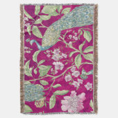 Fuchsia Chinoiserie Rodelbahn Decke (Vorderseite Vertikal)