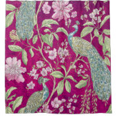 Fuchsia Chinoiserie Rodelbahn Duschvorhang (Vorderseite)