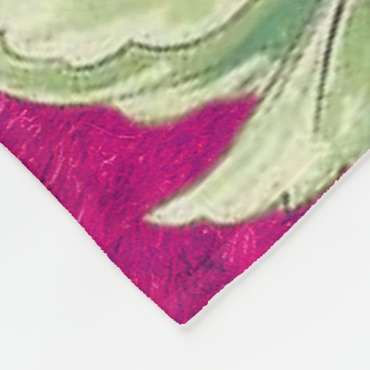 Fuchsia Chinoiserie Rodelbahn Fleecedecke (Ecke)