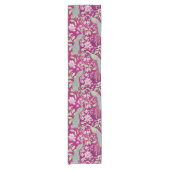 Fuchsia Chinoiserie Rodelbahn Kurzer Tischläufer (Vorderseite)