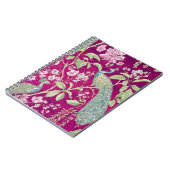 Fuchsia Chinoiserie Rodelbahn Notizblock (Linke Seite)