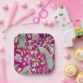 Fuchsia Chinoiserie Rodelbahn Pappteller (Party)