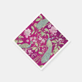 Fuchsia Chinoiserie Rodelbahn Serviette (Ecke)