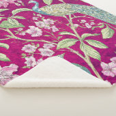 Fuchsia Chinoiserie Rodelbahn Sherpadecke (3/4)
