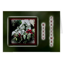 Fuchsia Christmas Grußkarte - Rot