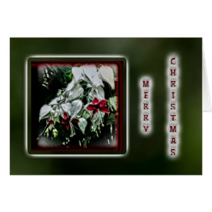 Fuchsia Christmas Grußkarte - Rot