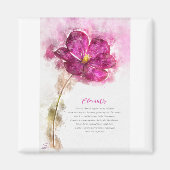 Fuchsia Clematis Magnet (Vorne)