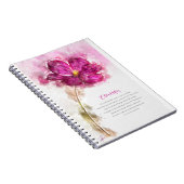 Fuchsia Clematis Notizblock (Rechte Seite)