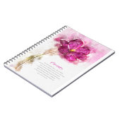 Fuchsia Clematis Notizblock (Linke Seite)