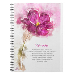 Fuchsia Clematis Notizblock