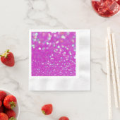 Fuchsia Confetti Paper Napkin Serviette (Beispiel)